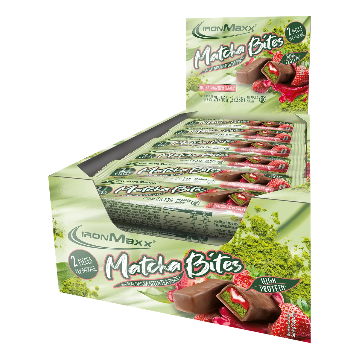 Matcha Bites (24x46g) - Matcha-Strawberry