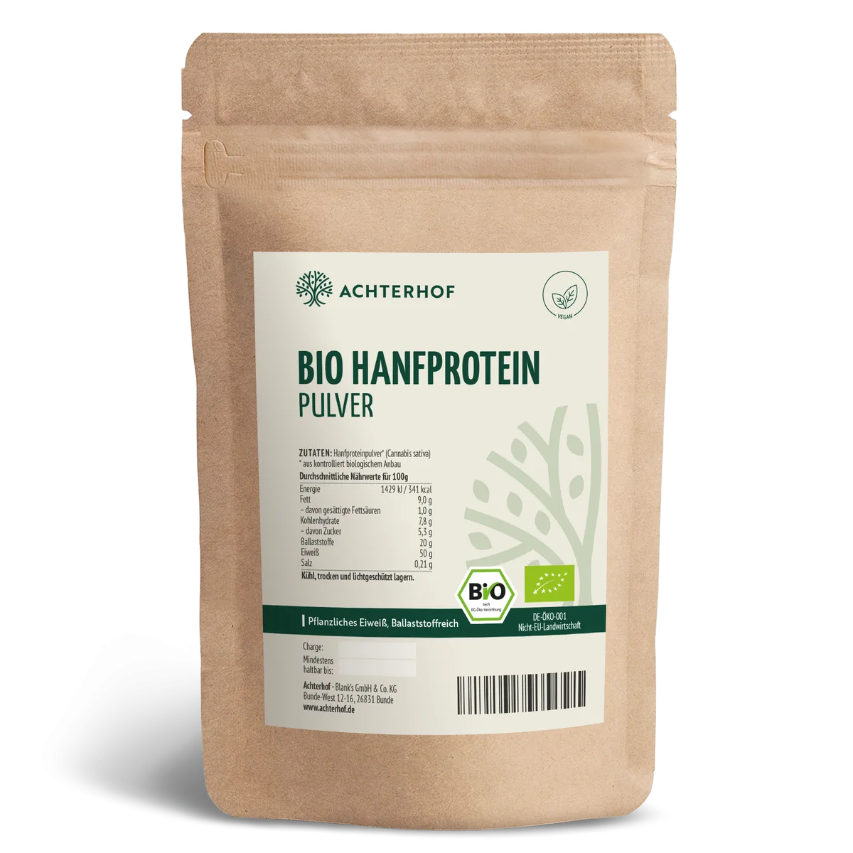 Bio Hanfprotein Pulver (1000g)