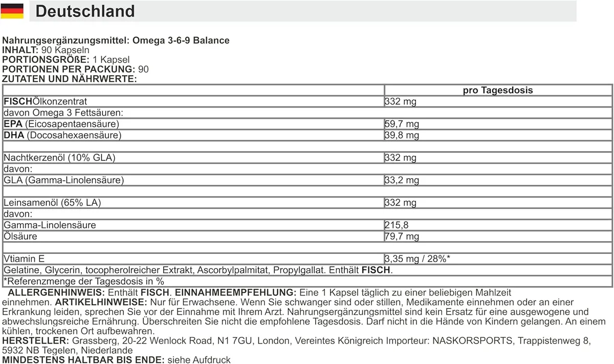 Omega 3-6-9 Balance (90 Kapseln) – Bild 4