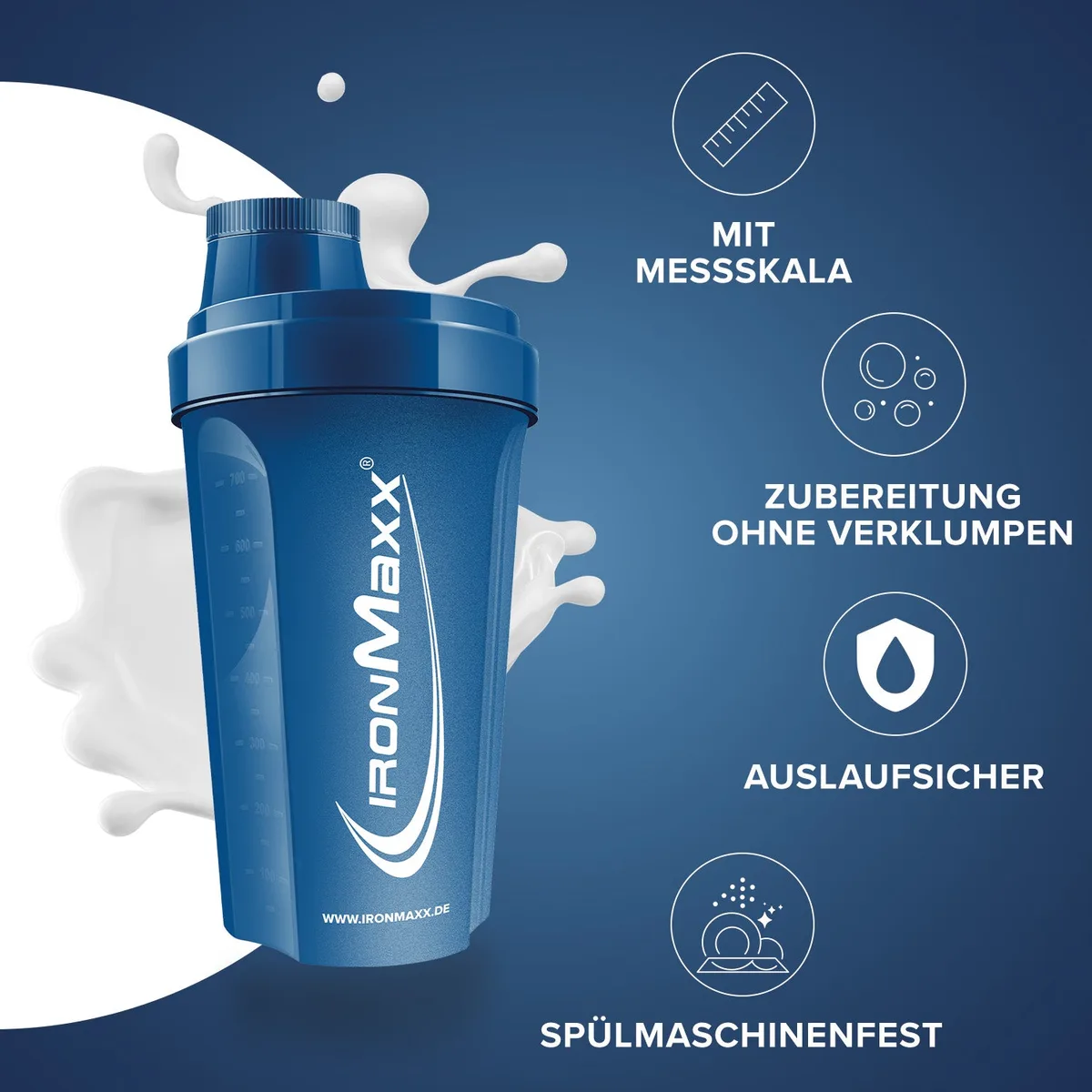 Shaker (700ml) - Dunkelblau – Bild 2