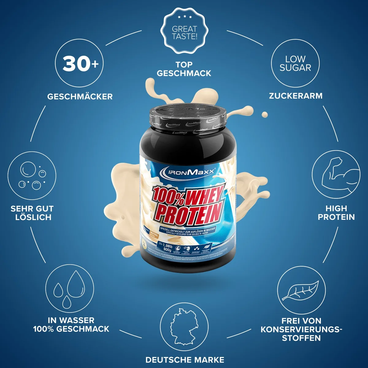 100% Whey Protein (900g) - Neutral – Bild 5