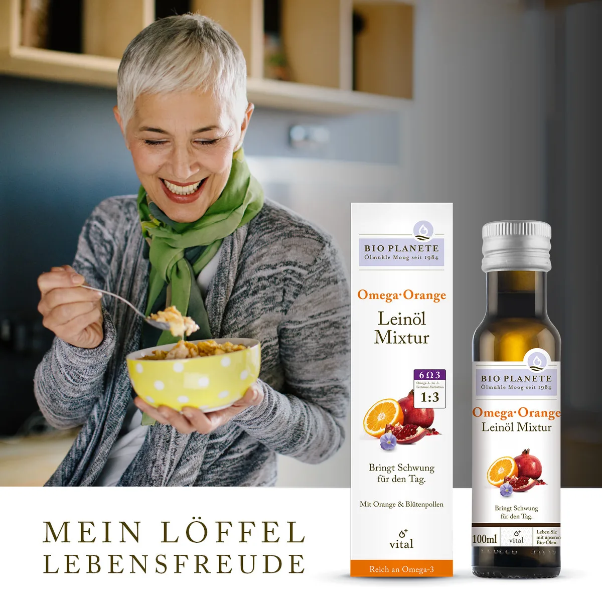 Omega Orange Leinölmixtur bio (100ml) – Bild 3