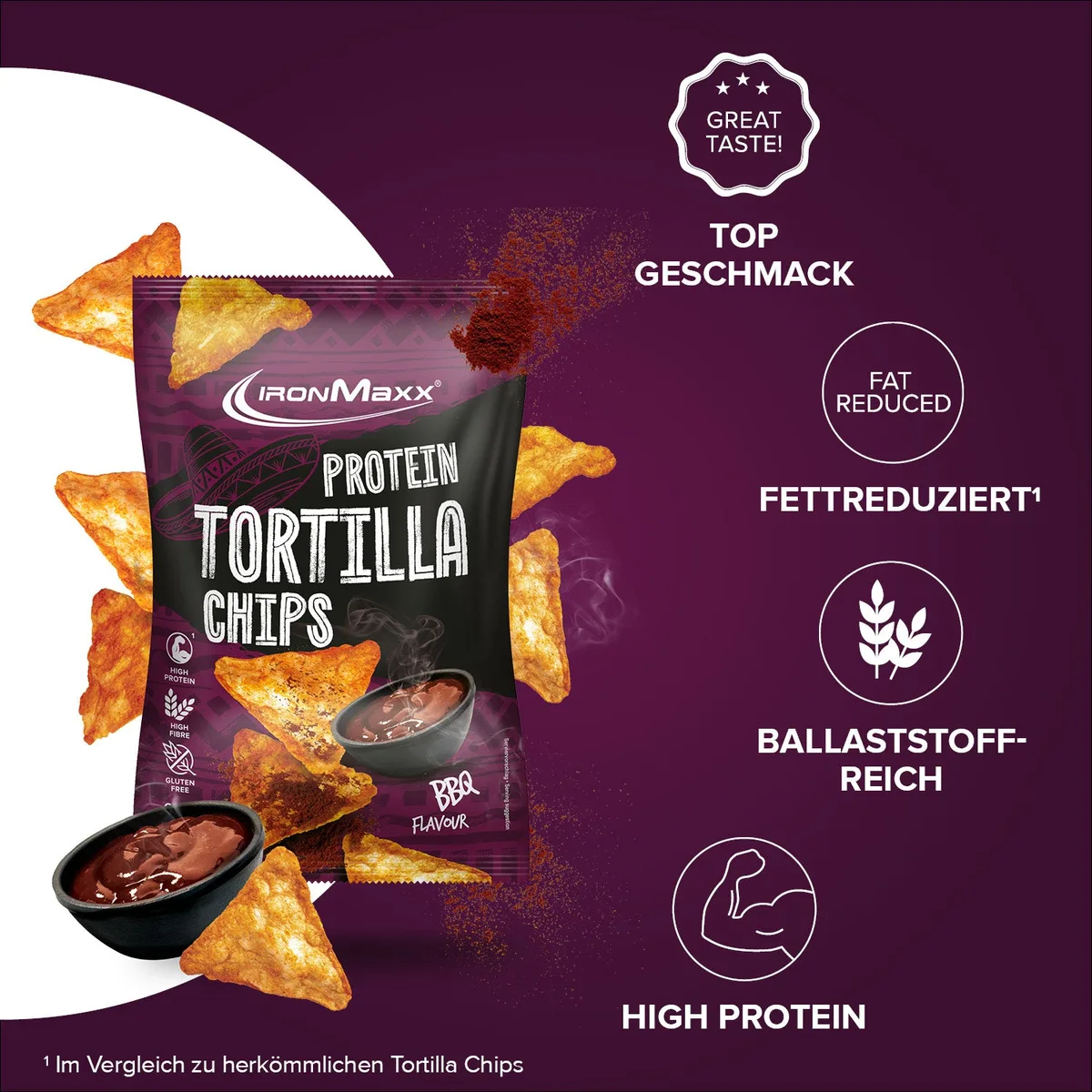 Protein Tortilla Chips 2.0 (60g) - Barbecue – Bild 7