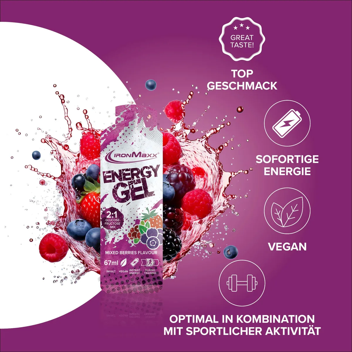 Hydro Energy Gel (67ml) - Mixed Berries – Bild 2