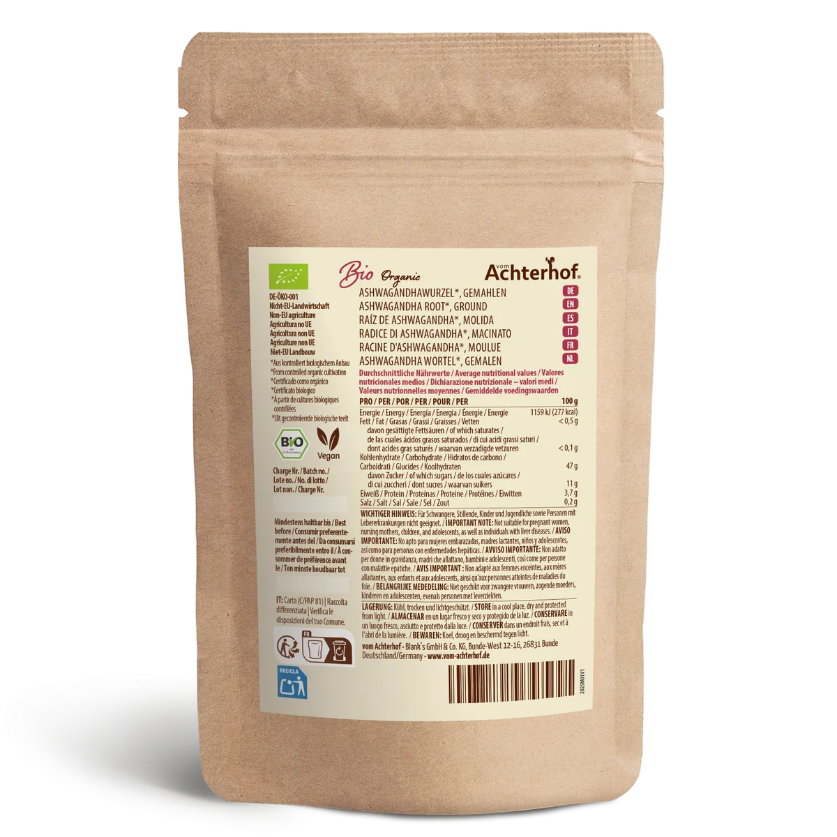 Ashwagandha Pulver Bio (1000g) – Bild 7