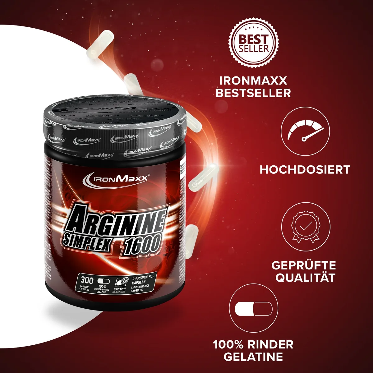 Arginin Simplex 1600 - 300 Tricaps® – Bild 7