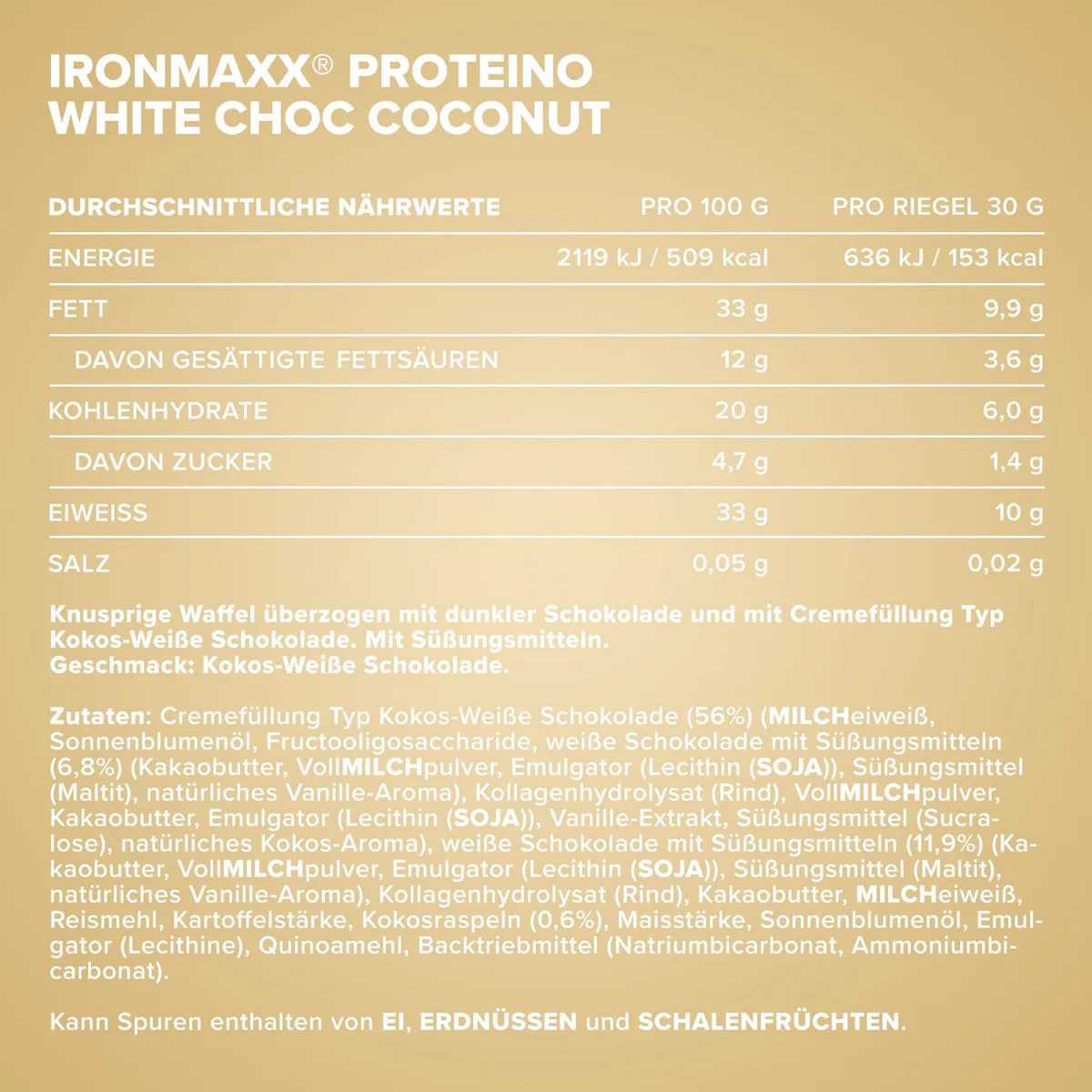 Proteino (12x30g) - White Choc Coconut – Bild 5