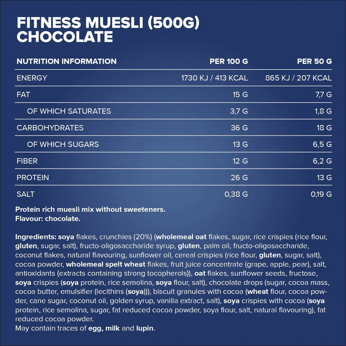 Fitness Müsli (500g) - Chocolate – Bild 4