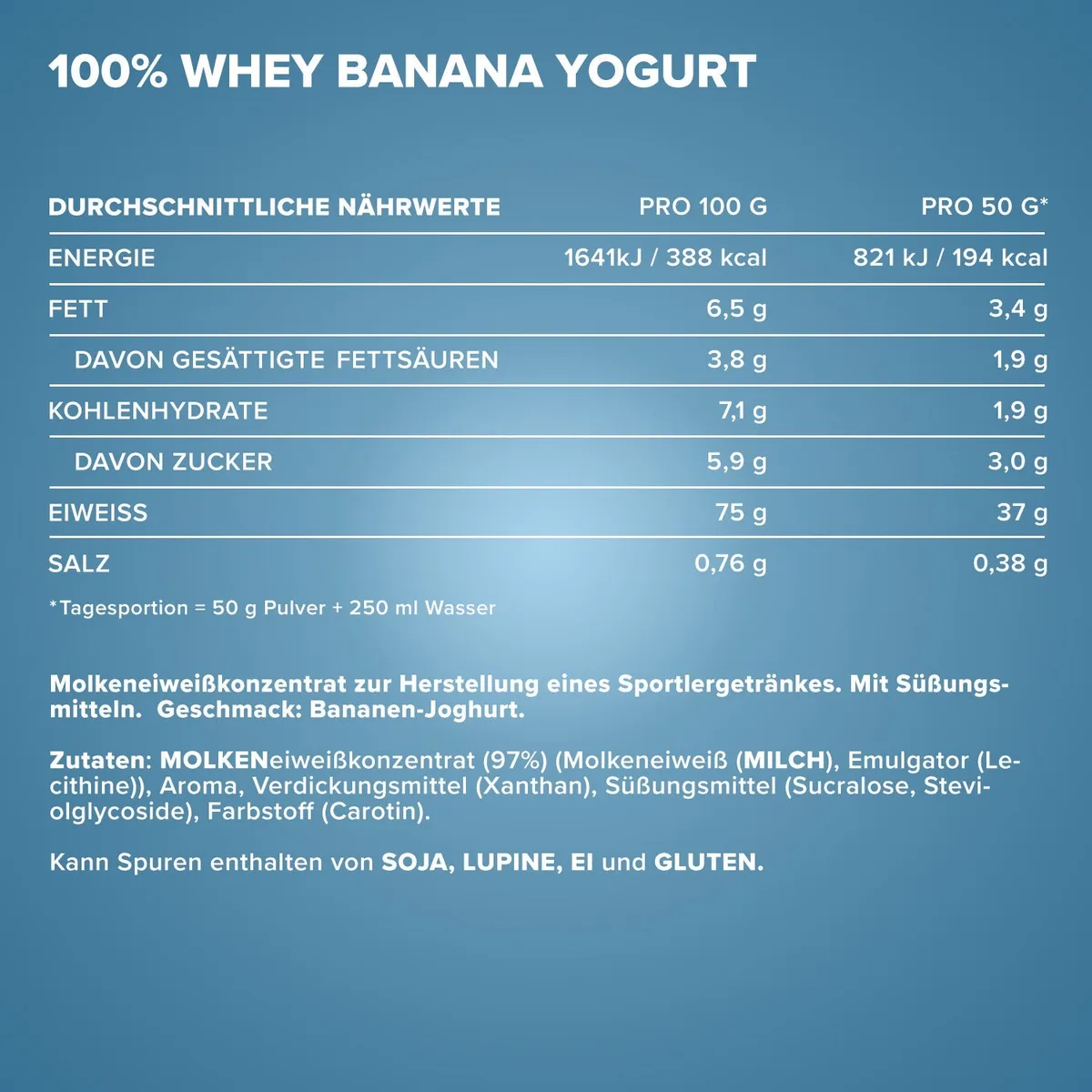 100% Whey Protein (500g) - Banane Yoghurt – Bild 5