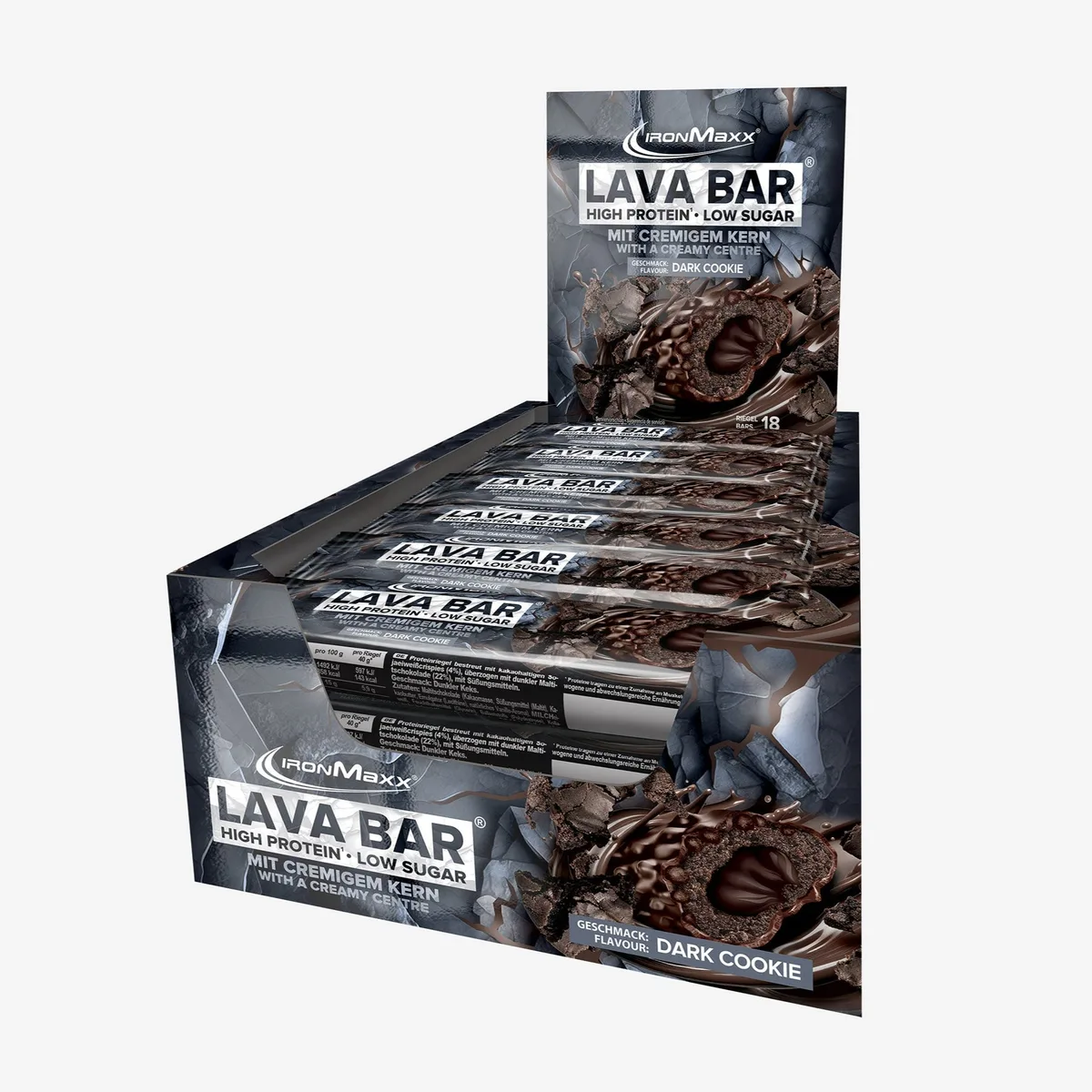 Lava Bar Protein Riegel (18x40g) - Dark Cookie