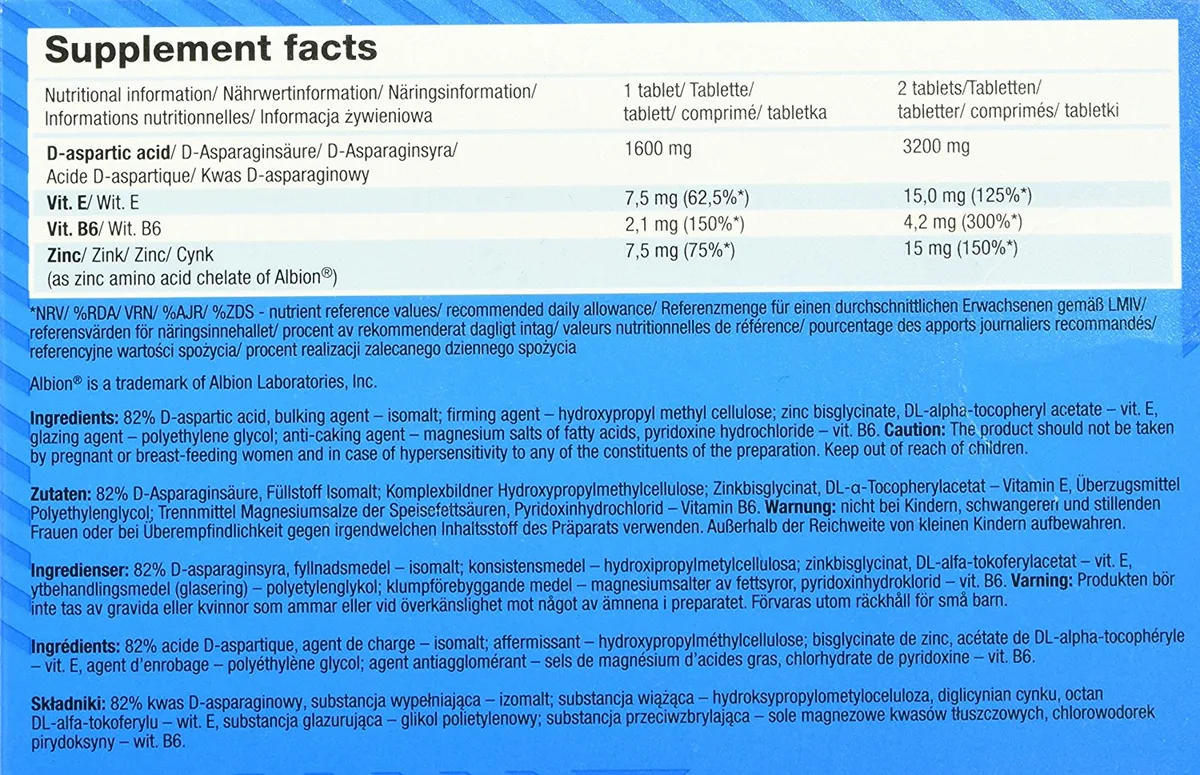 DAA Xtreme (60 Tabletten) – Bild 2