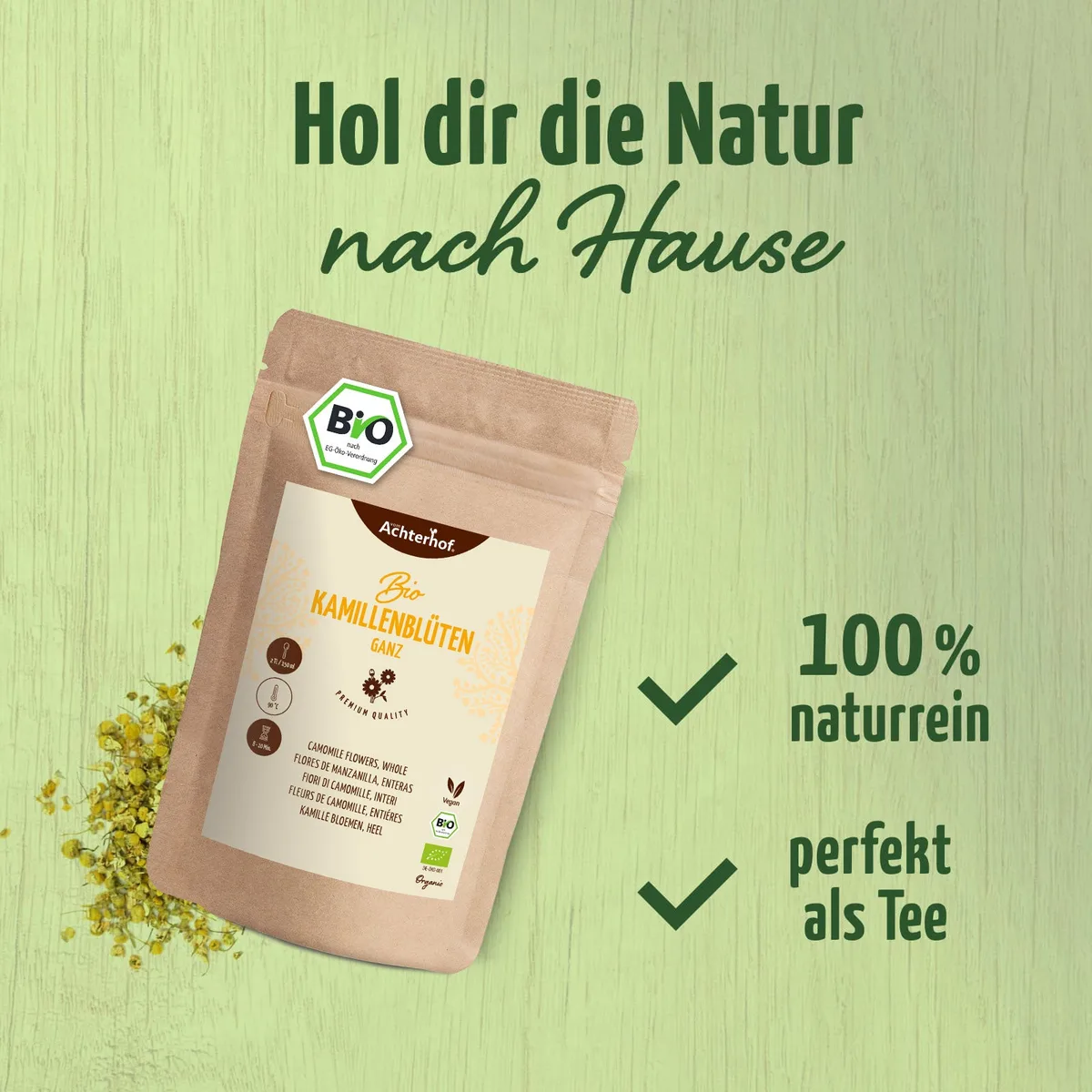 Kamillenblüten ganz Bio (500g) – Bild 5