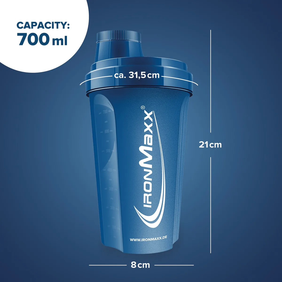 Shaker (700ml) - Dunkelblau – Bild 7