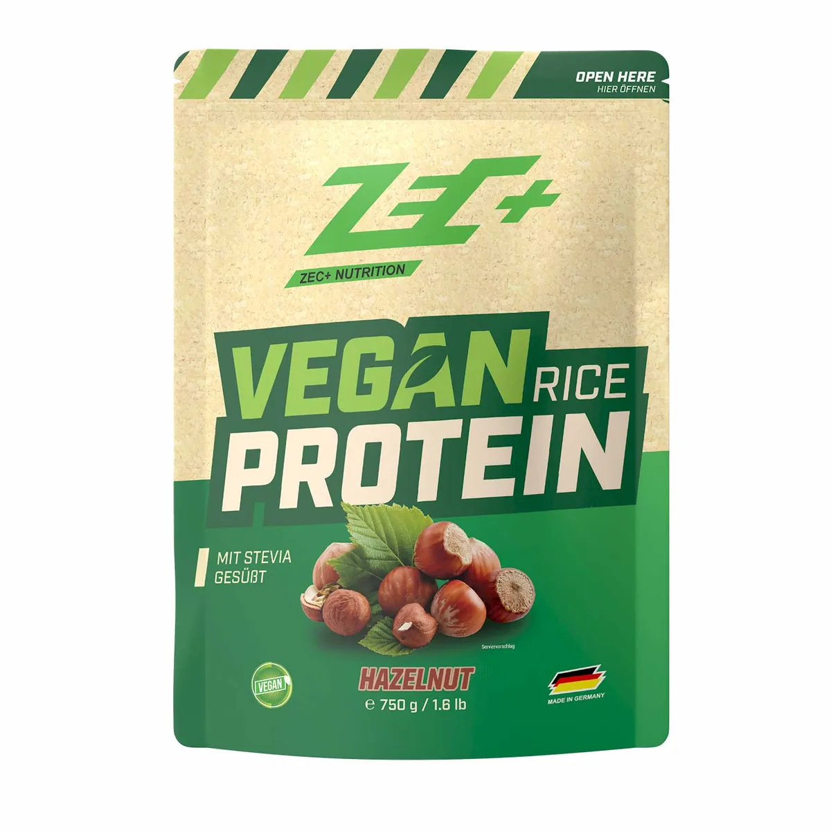 ZEC+ VEGAN RICE PROTEIN 750g Haselnuss – Bild 6
