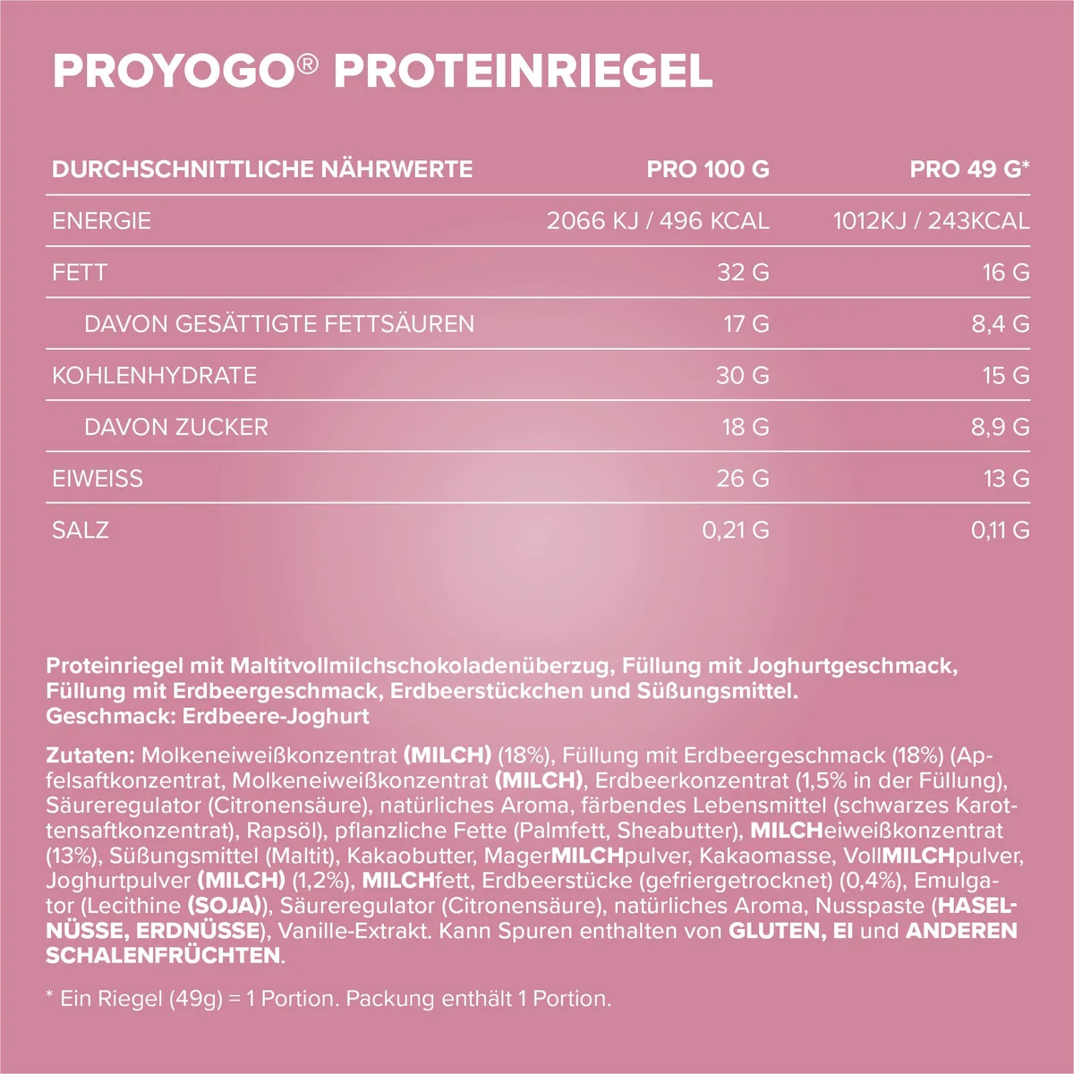 Proyogo® (49g) - Strawberry Yoghurt – Bild 4
