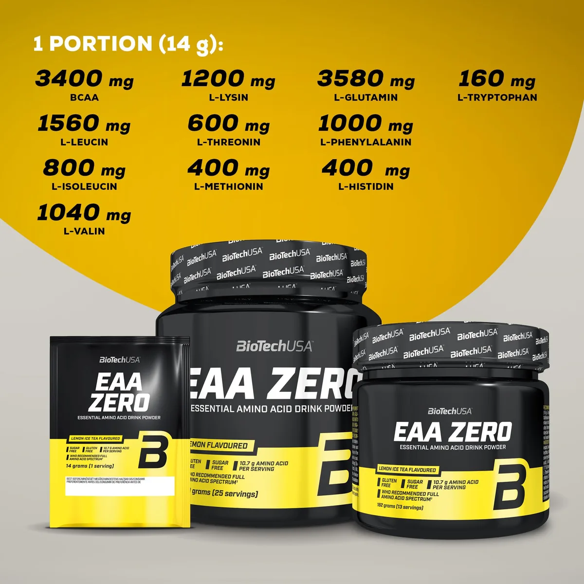 BioTechUSA EAA Zero | 9 essenzielle Aminosäuren mit L-Glutamin – Bild 7
