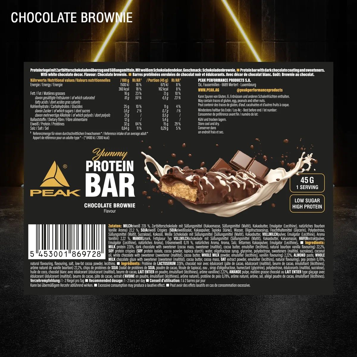 Yummy Protein Bar Display - 12 Riegel / Chocolate Brownie – Bild 6