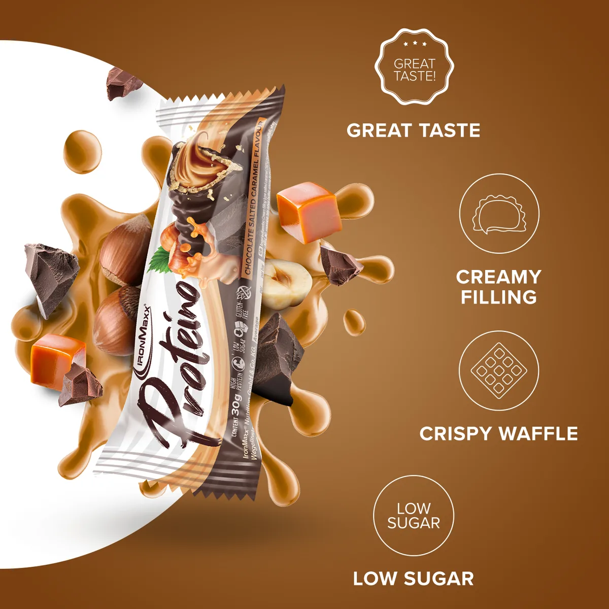 Proteino (12x30g) - Chocolate Salted Caramel – Bild 8