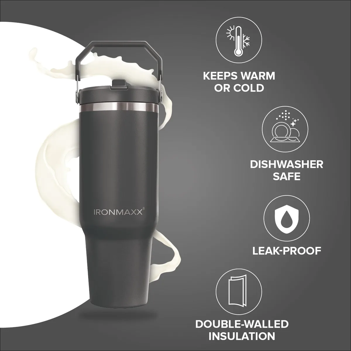 IronMaxx Cup V5.0 (1200ml) - Graphite – Bild 6