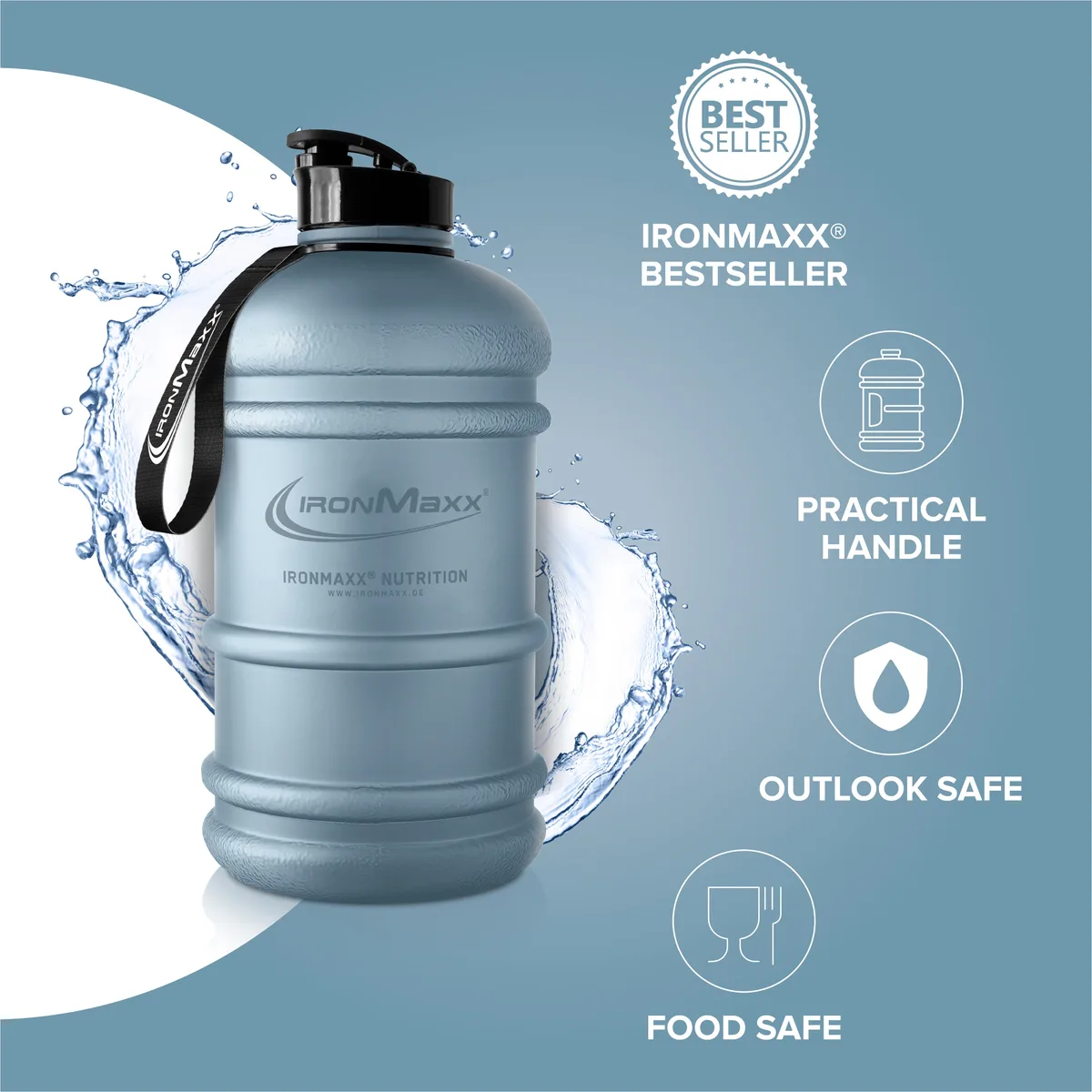 Water Gallon (2200ml) - Matt Solid Kyanite Blue – Bild 8