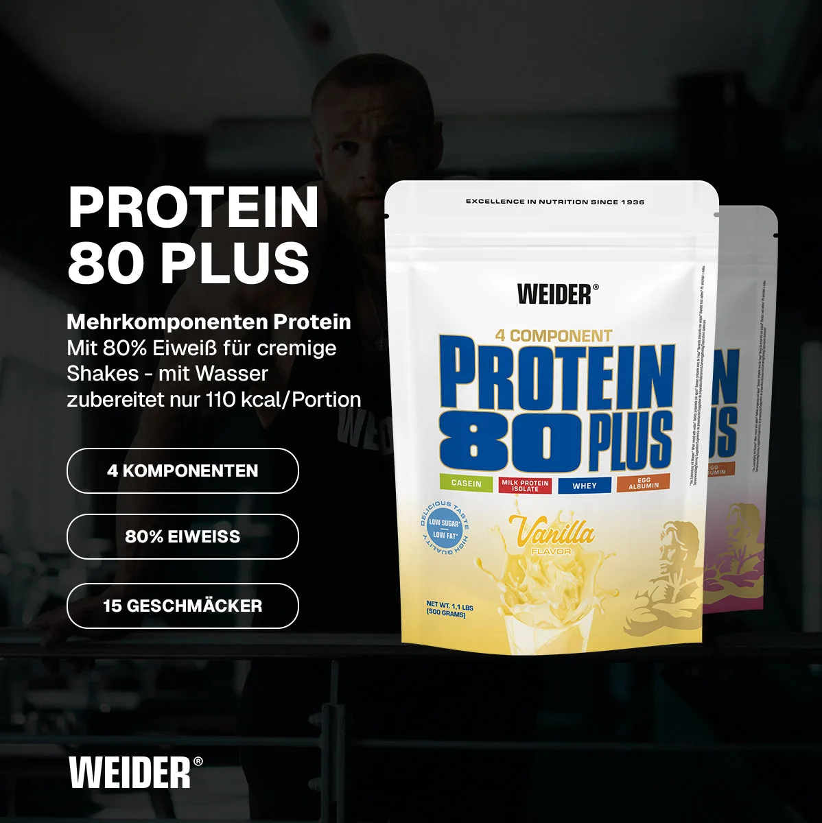 Protein 80 Plus Waldfrucht-Joghurt / 500 g – Bild 2