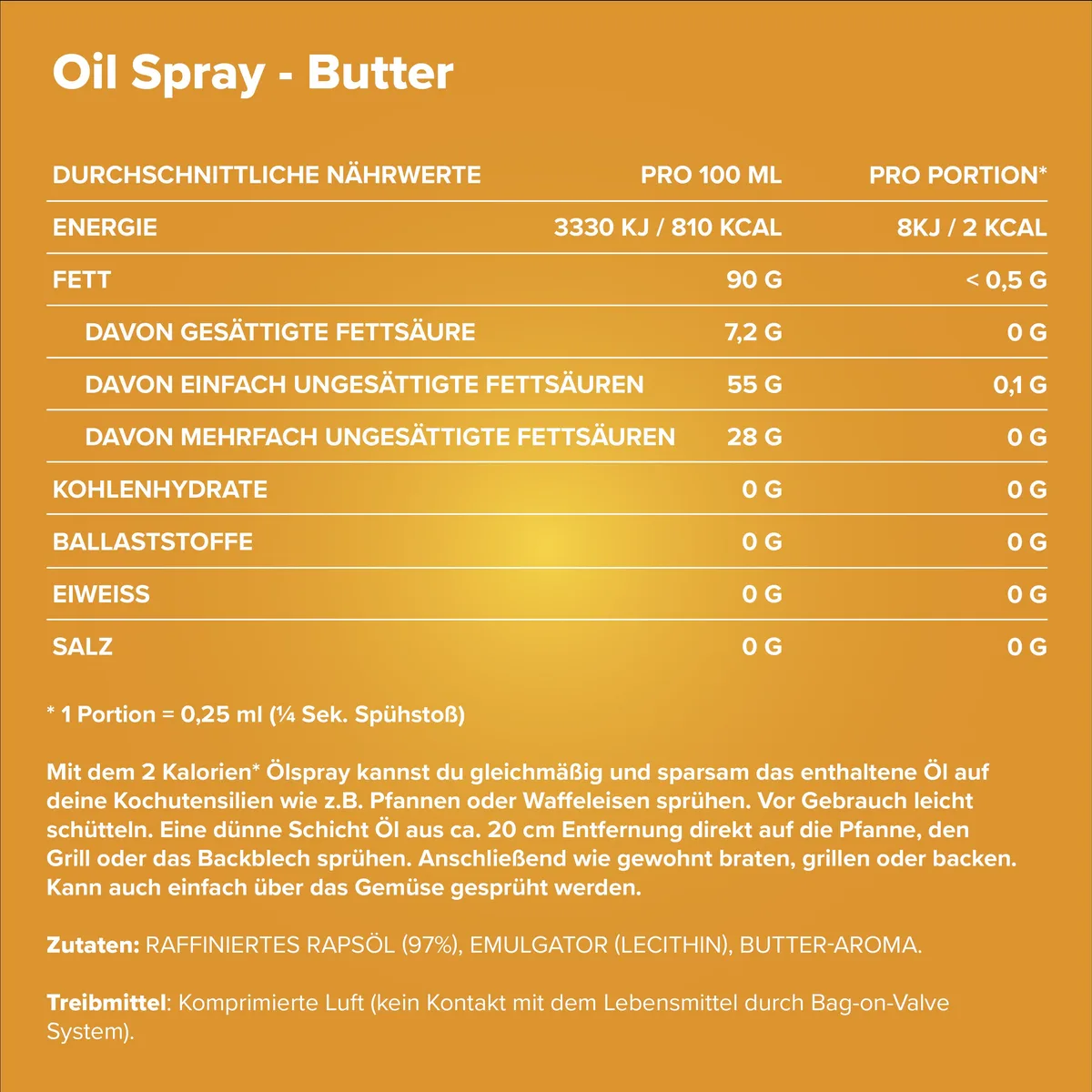 2 kcal Oil Spray (200ml) - Butter – Bild 4