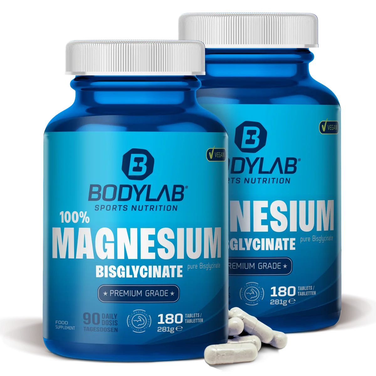 2 x 100% Magnesium Bisglycinate (180 Tabletten)