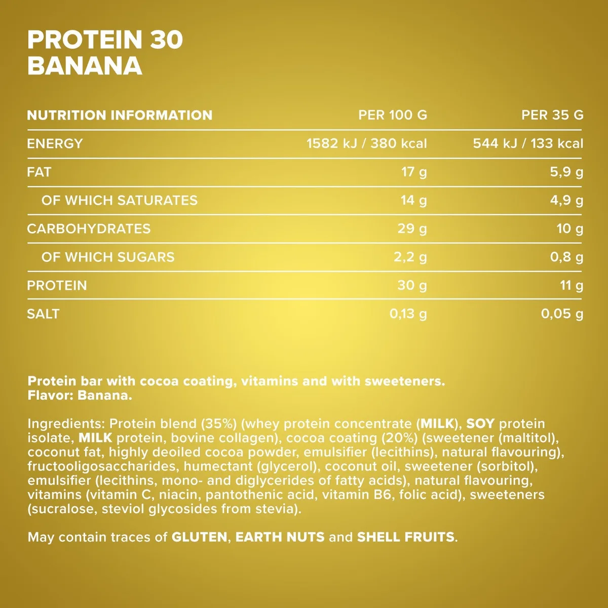 Protein 30 Protein Riegel (35g) - Banane – Bild 4