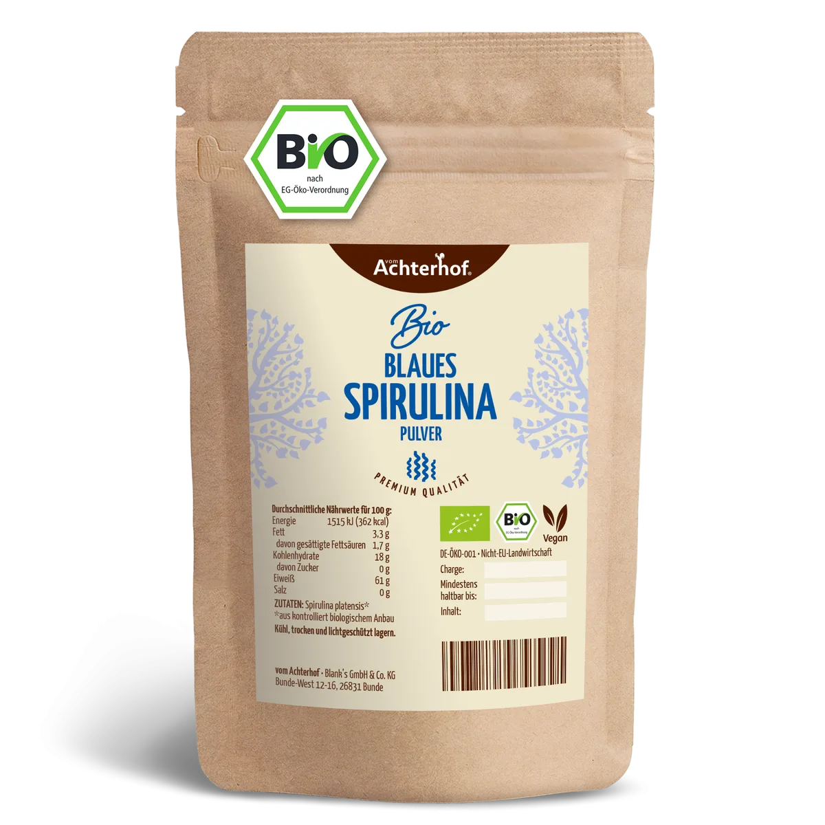 Blaues Bio Spirulina Pulver (100g)
