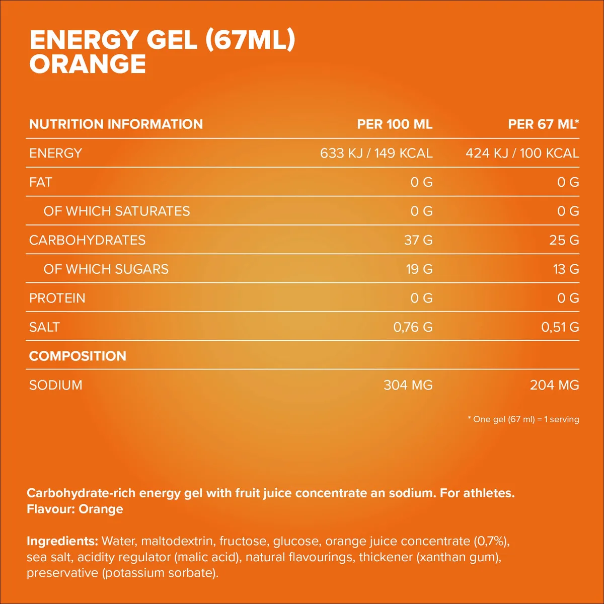 Hydro Energy Gel (67ml) - Orange – Bild 5