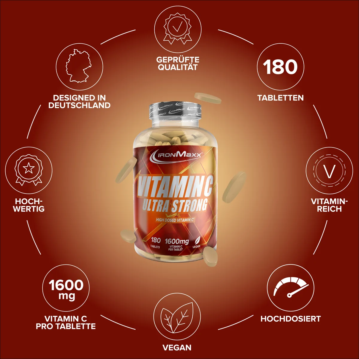 Vitamin C Ultra Strong - 180 Tabletten – Bild 5