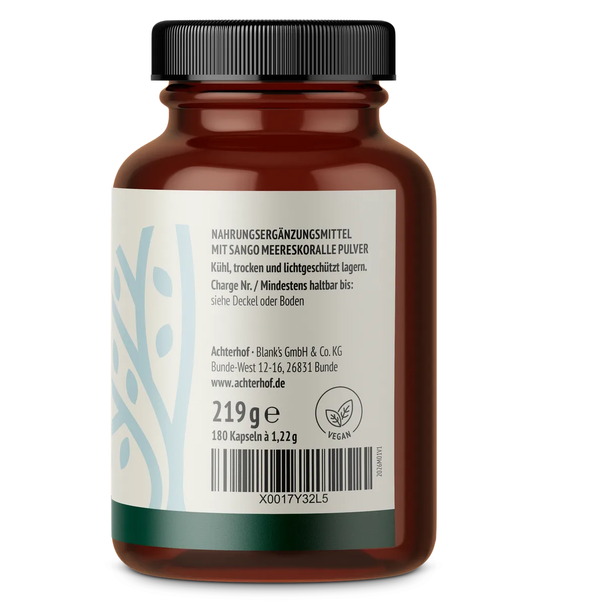 Calcium Magnesium Sango Meereskoralle Kapseln (180 Kapseln) – Bild 3