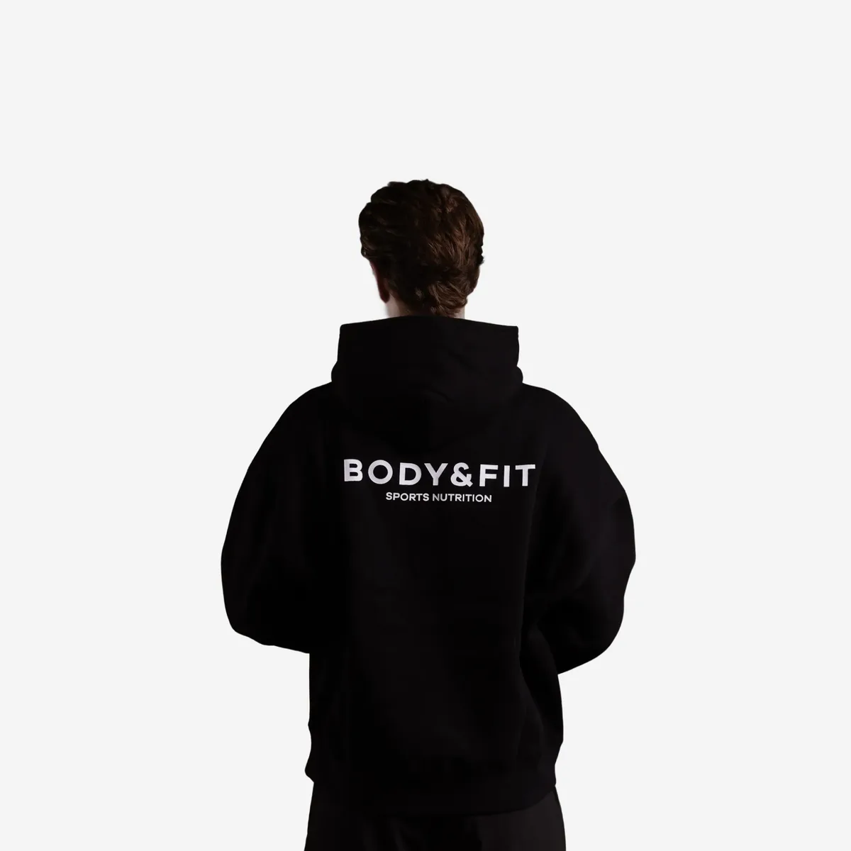 Men's Oversized Hoodie Zwart/Wit / XL – Bild 7
