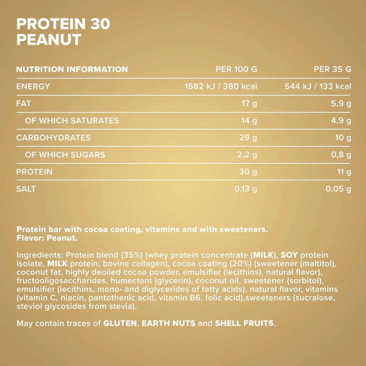 Protein 30 Protein Riegel (35g) - Erdnuss – Bild 4