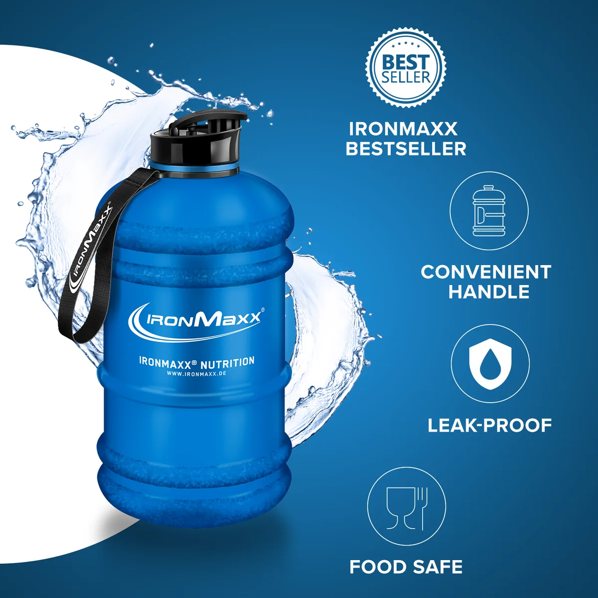 Water Gallon (2200ml) - Matt Blau – Bild 8