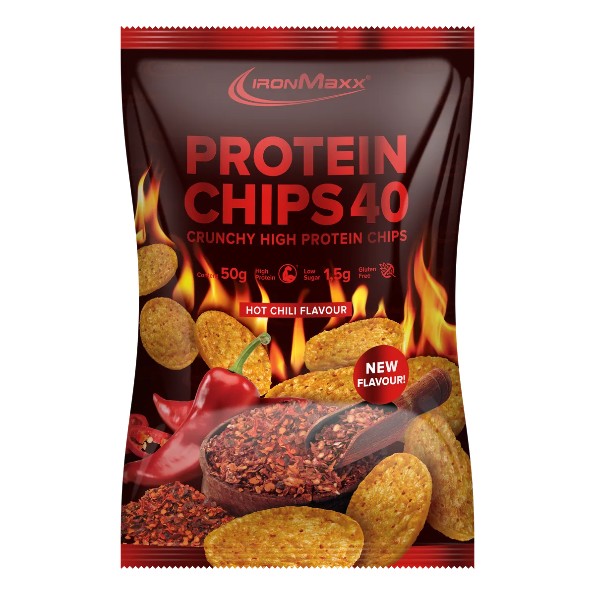 Protein Chips 40 (50g) - Hot Chili