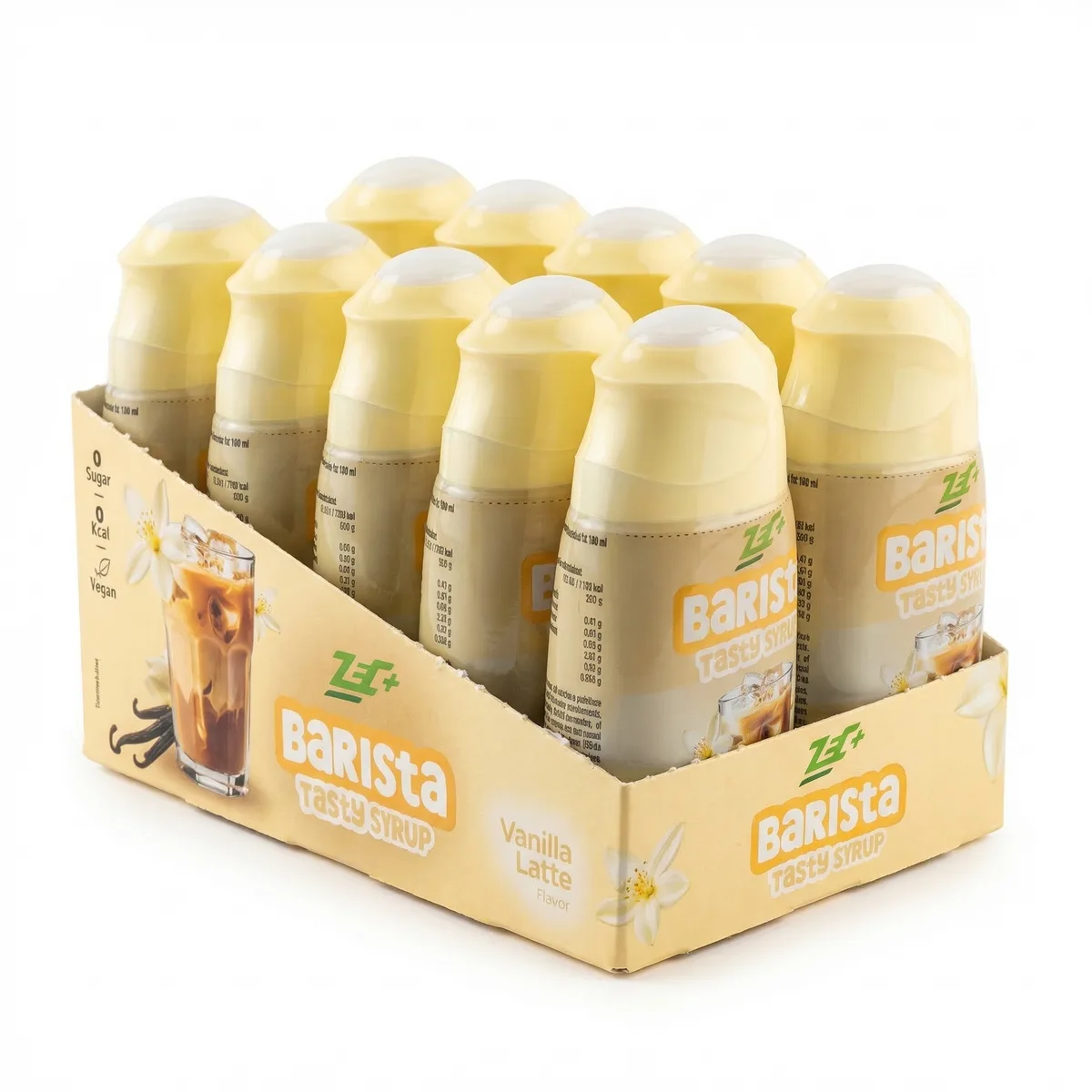 ZEC+ TASTY SIRUP, 65 ml Barista Vanilla Latte / 10 Stück – Bild 2