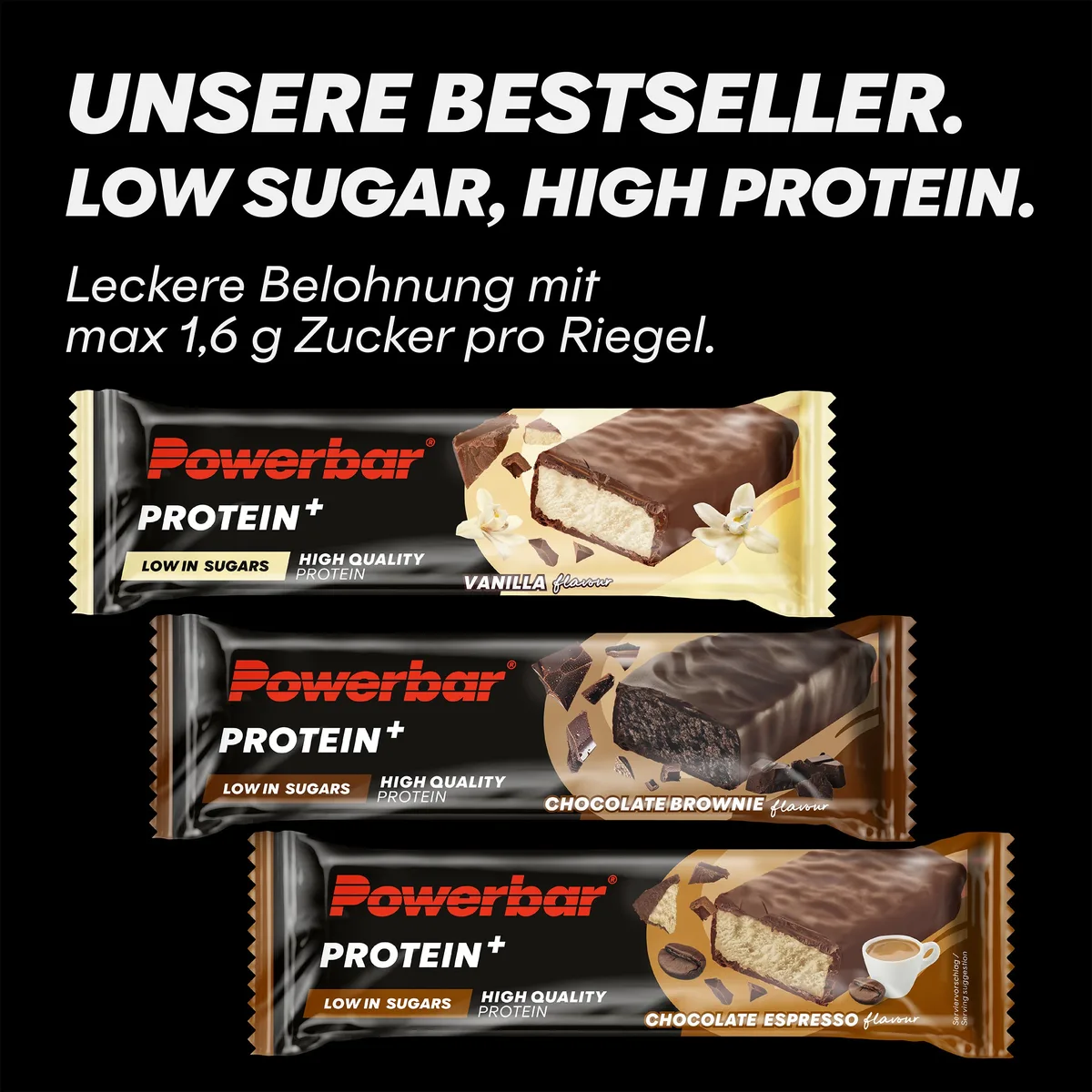 Protein+ Low in Sugars (16x35g) Chocolate Brownie – Bild 6