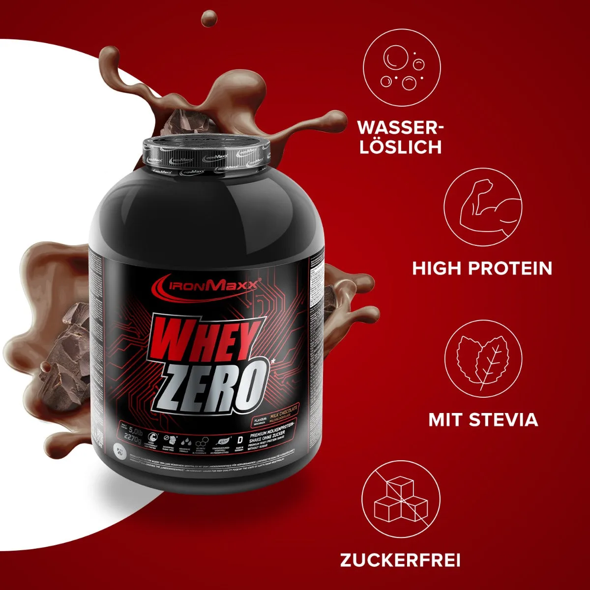 Whey ZERO (2270g) - Milchschokolade – Bild 4