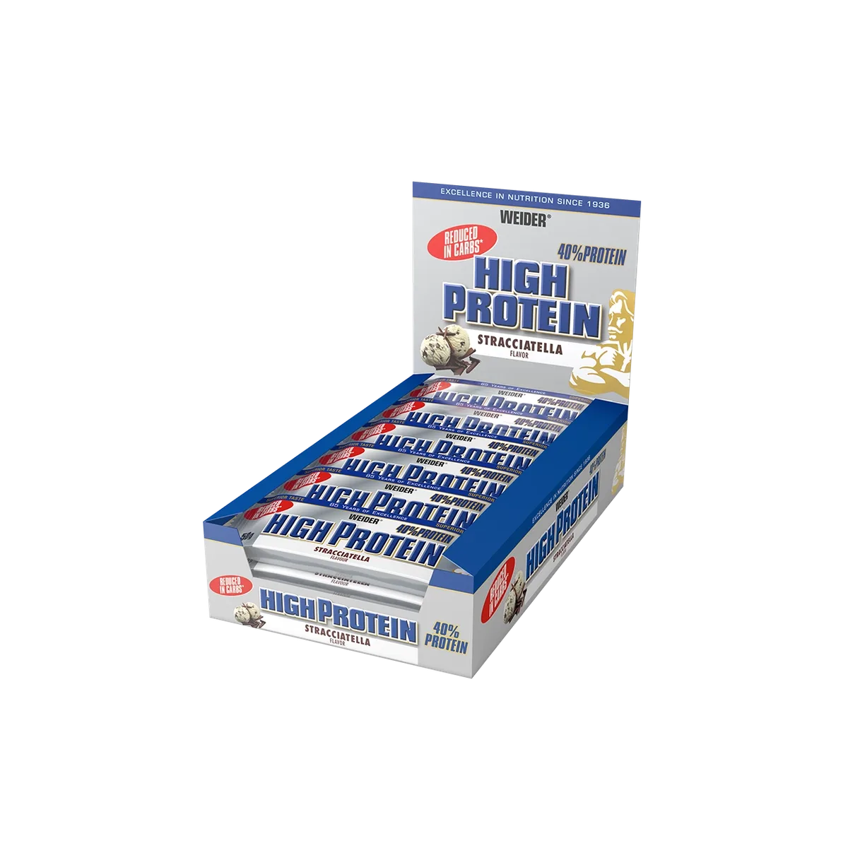 24er Box | 40% Protein Bar Stracciatella – Bild 7