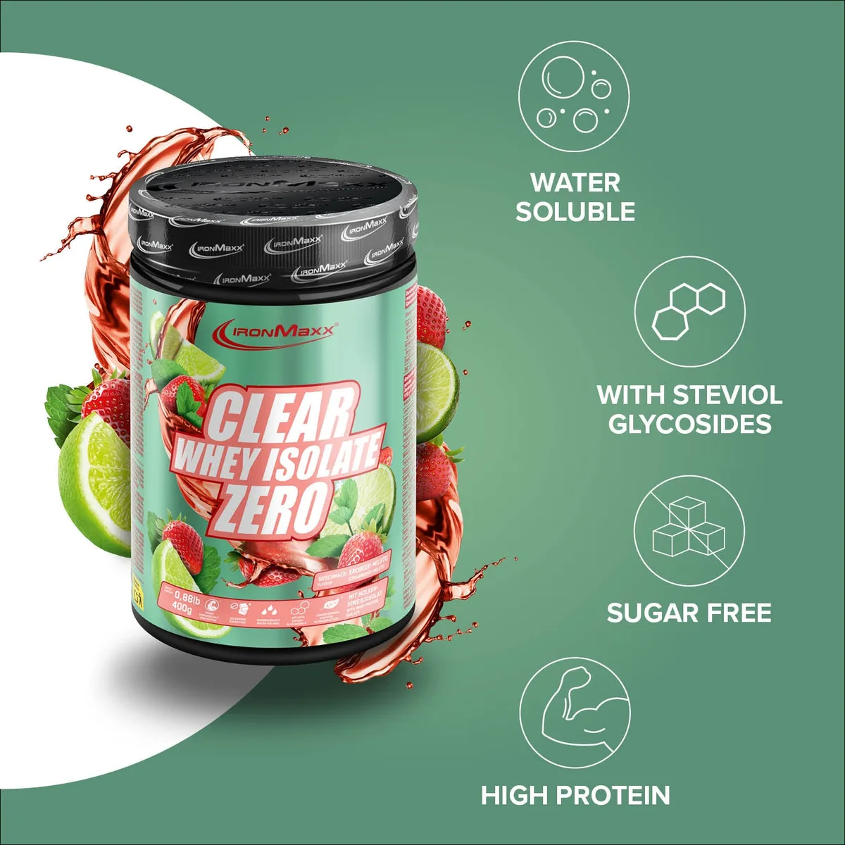 Clear Whey Isolate ZERO (400g) - Strawberry Mojito – Bild 2