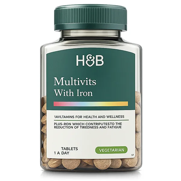 H&B Multivits with Iron – 60 Tabletten mit Eisen