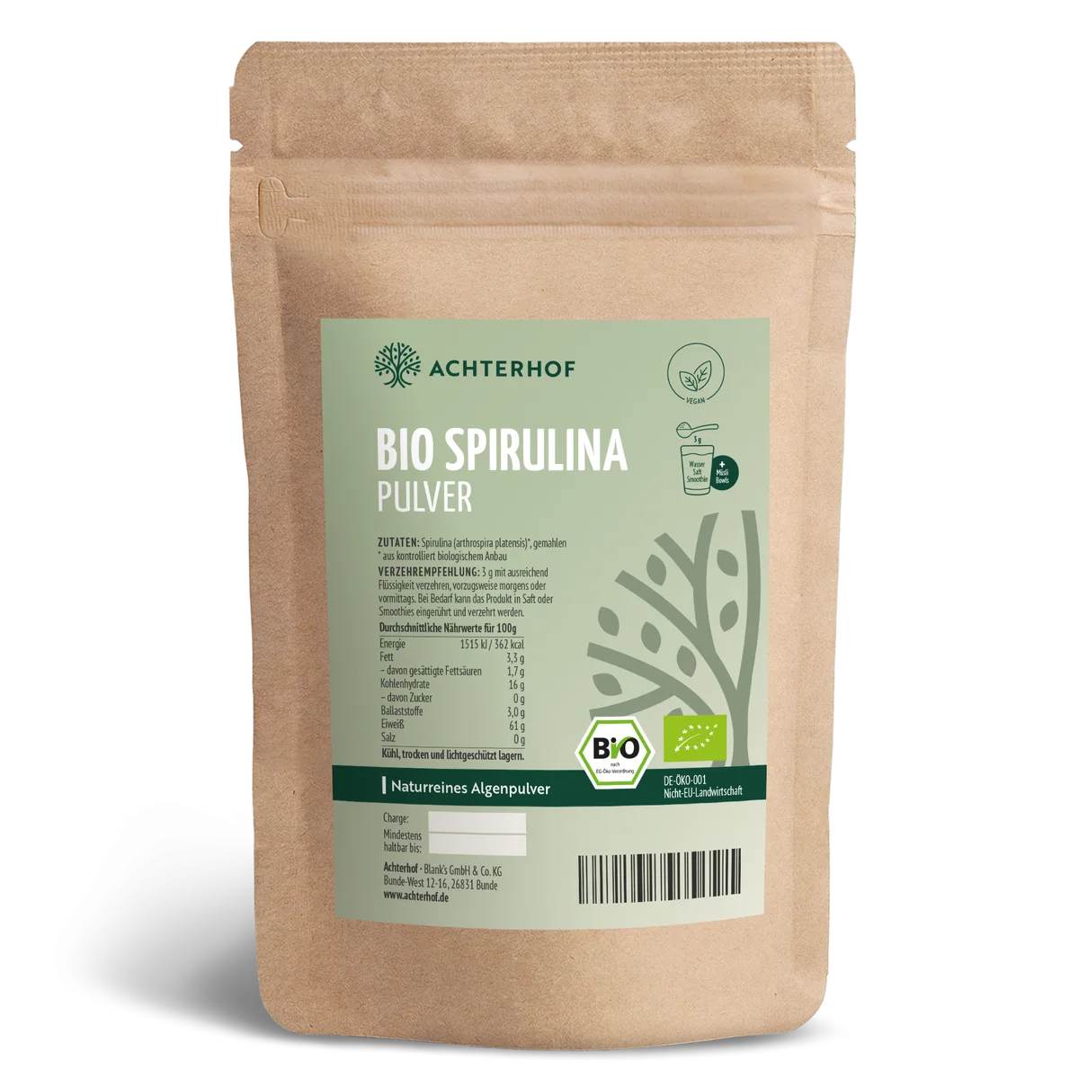 Bio Spirulina Pulver (100g)