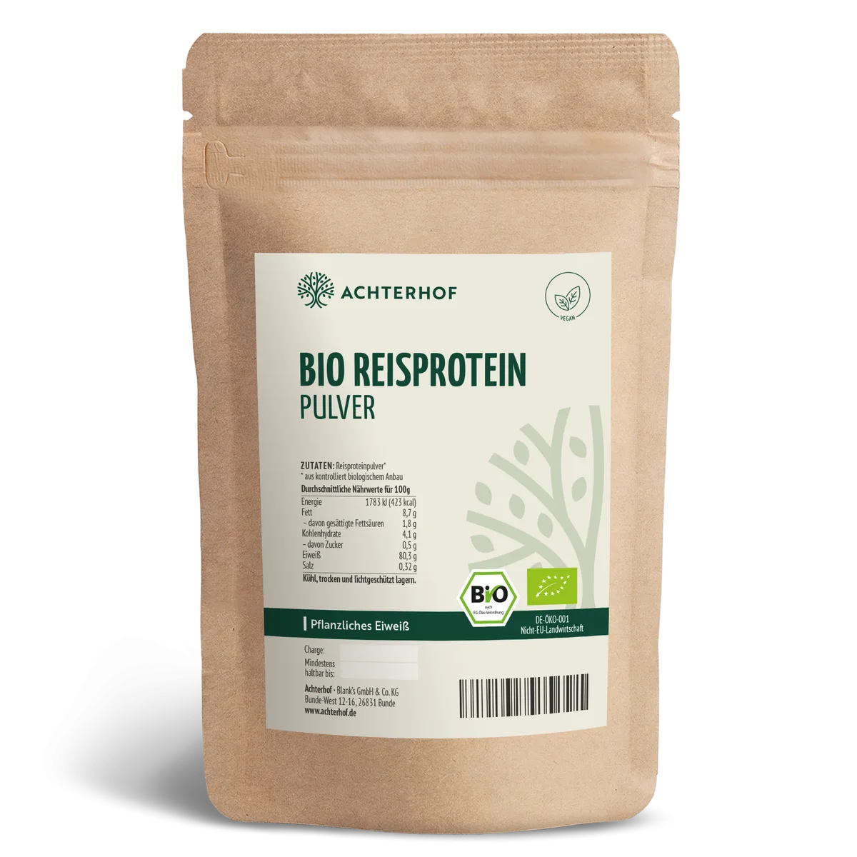 Bio Reisprotein Pulver (1000g)