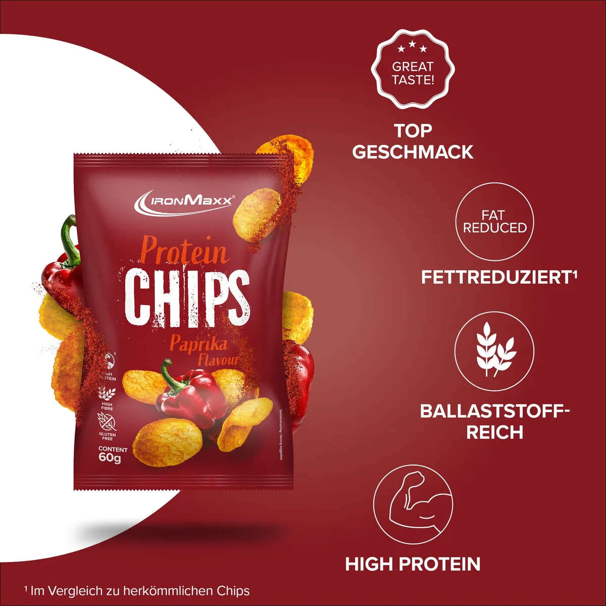 Protein Chips 3.0 (60g) - Paprika – Bild 7