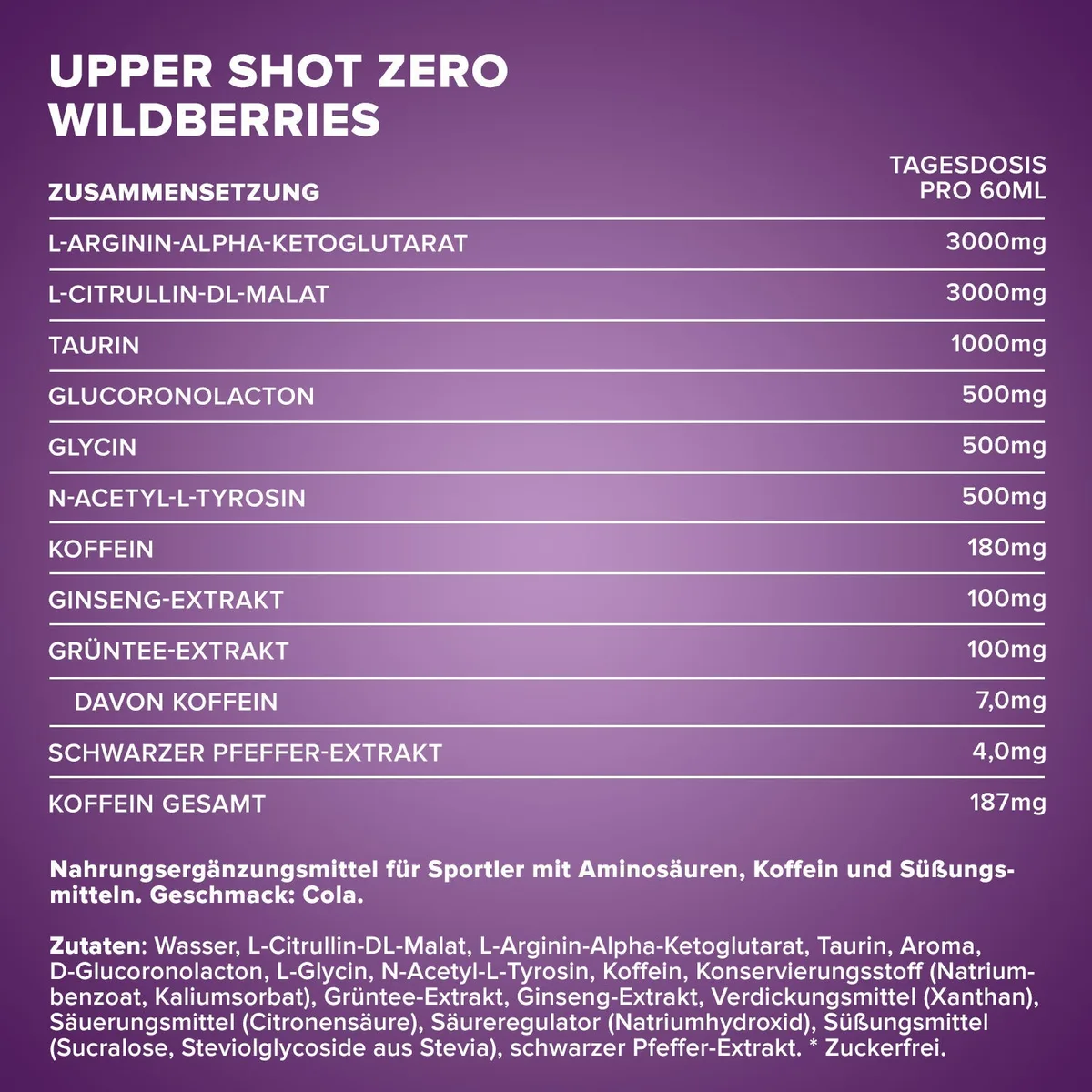 Upper Shot ZERO (12x60ml) - Berries – Bild 6