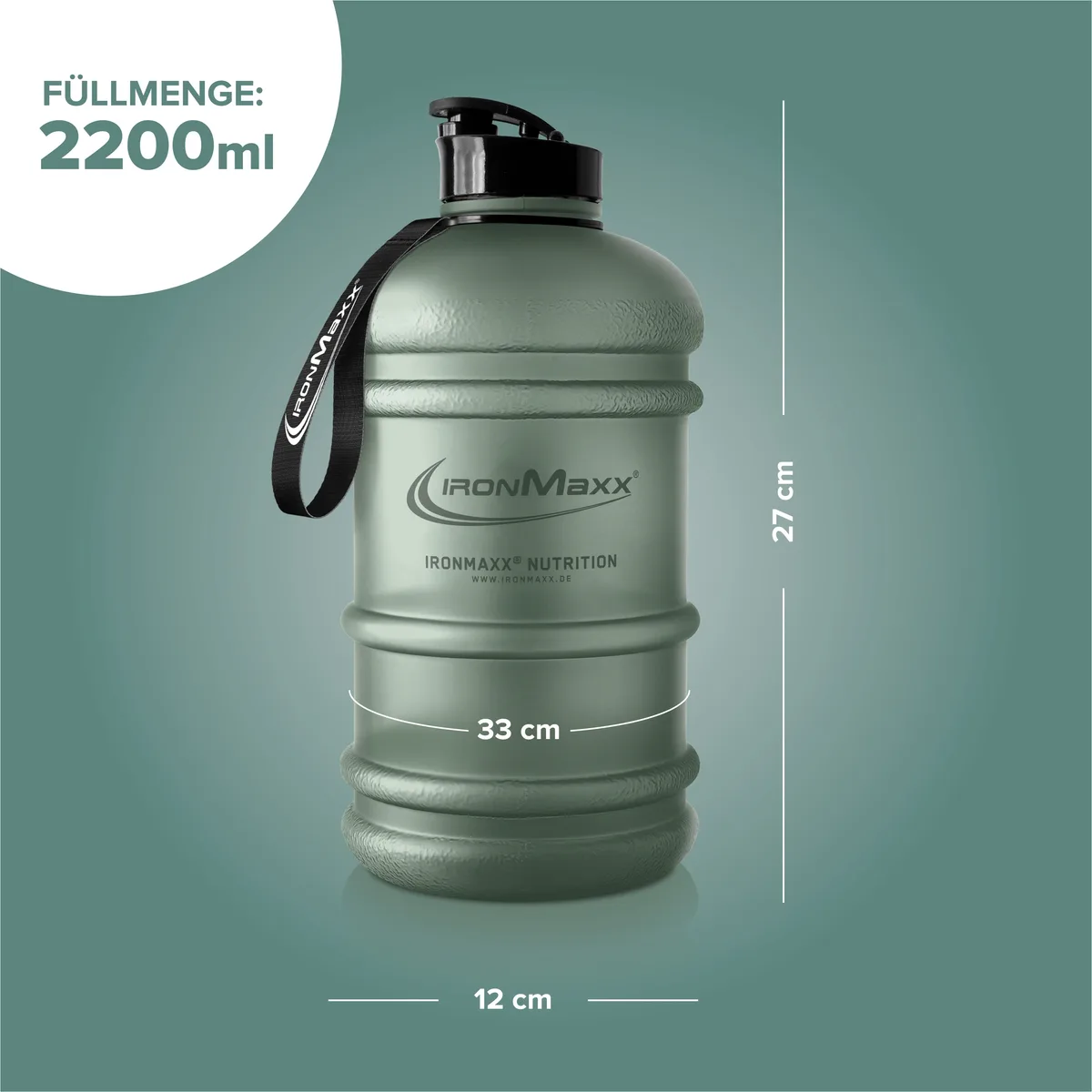 Water Gallon (2200ml) - Matt Transparent Frosted Mineral Green – Bild 4