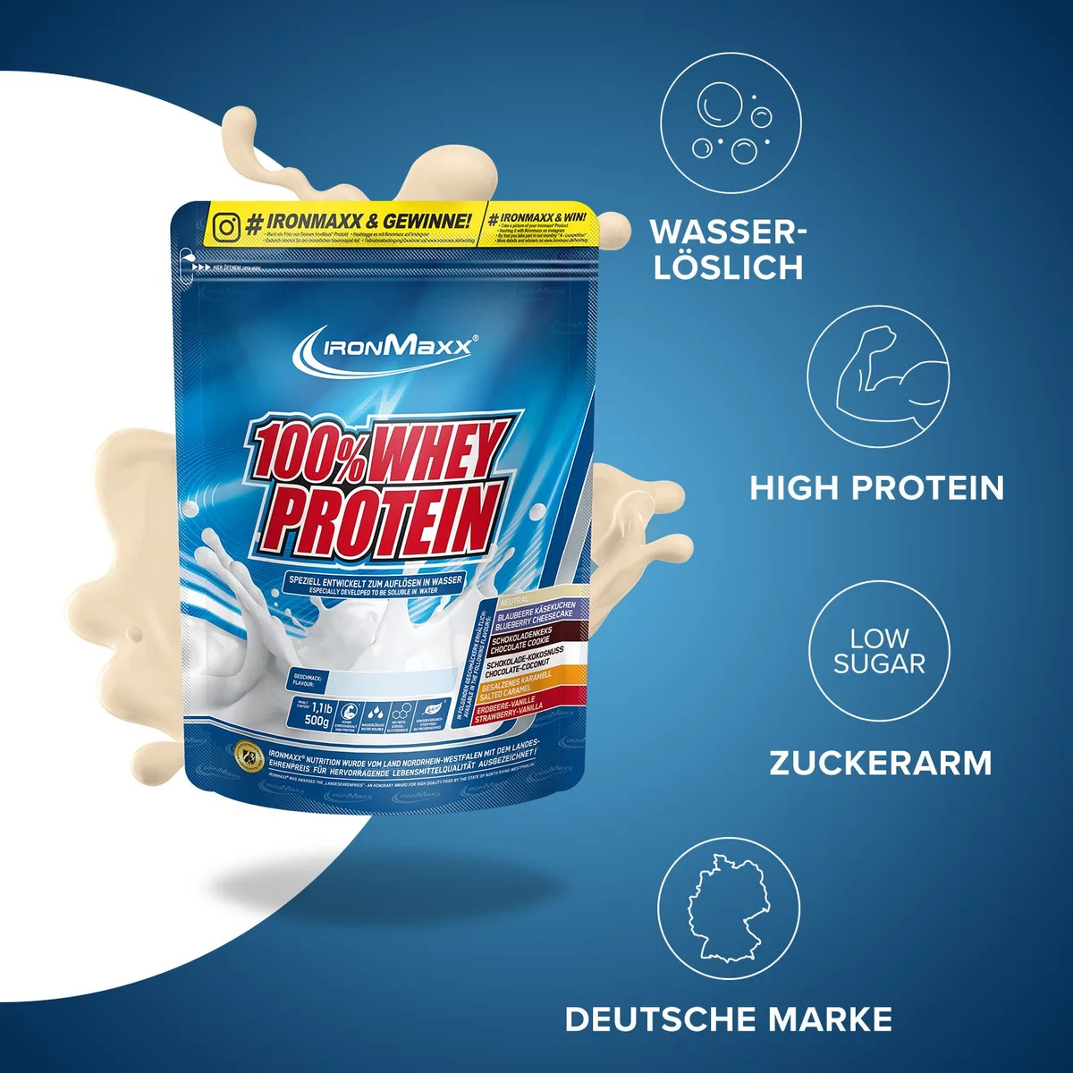 100% Whey Protein (500g) - Neutral – Bild 2