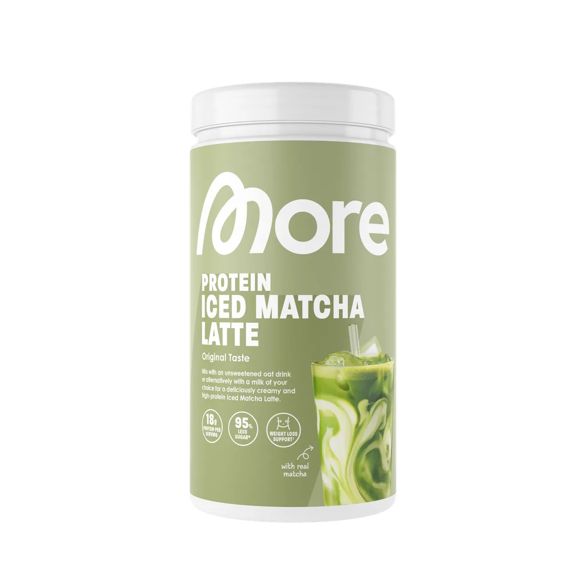 More Protein Iced Matcha Latte Strawberry Cheesecake / 500g
