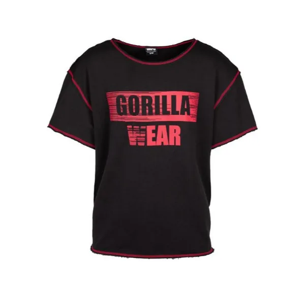 Gorilla Wear Wallace Workout Top, schwarz/rot